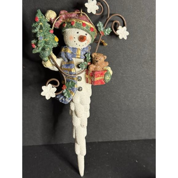 Vintage Snowman Icycle Christmas Ornament Toys Gifts Holiday Whimsycore - Picture 1 of 4